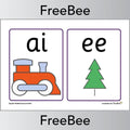 Free Phase 3 Printable Phonics Flashcards by PlanBee