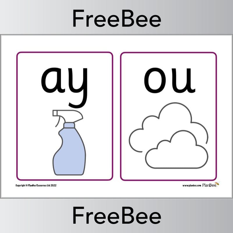 Free Phase 5 Printable Phonics Flashcards by PlanBee