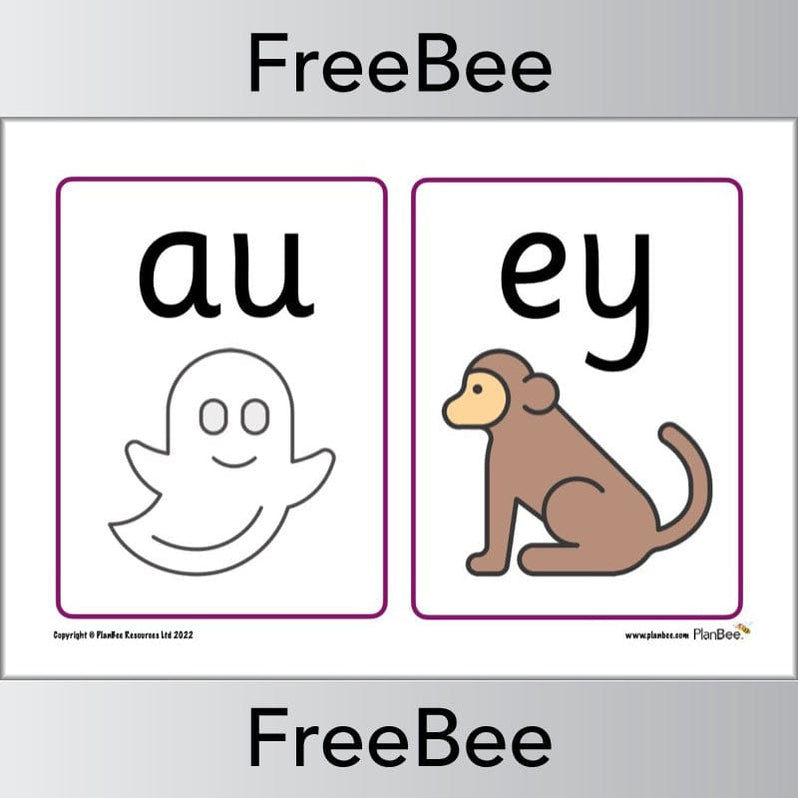 Free Printable Phonics Flashcards By PlanBee