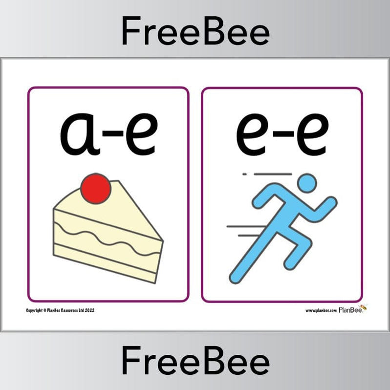 Free Printable Phonics Flashcards By PlanBee