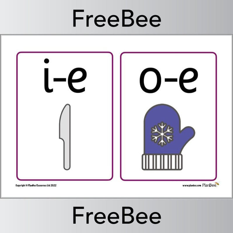 Free Printable Phonics Flashcards by PlanBee