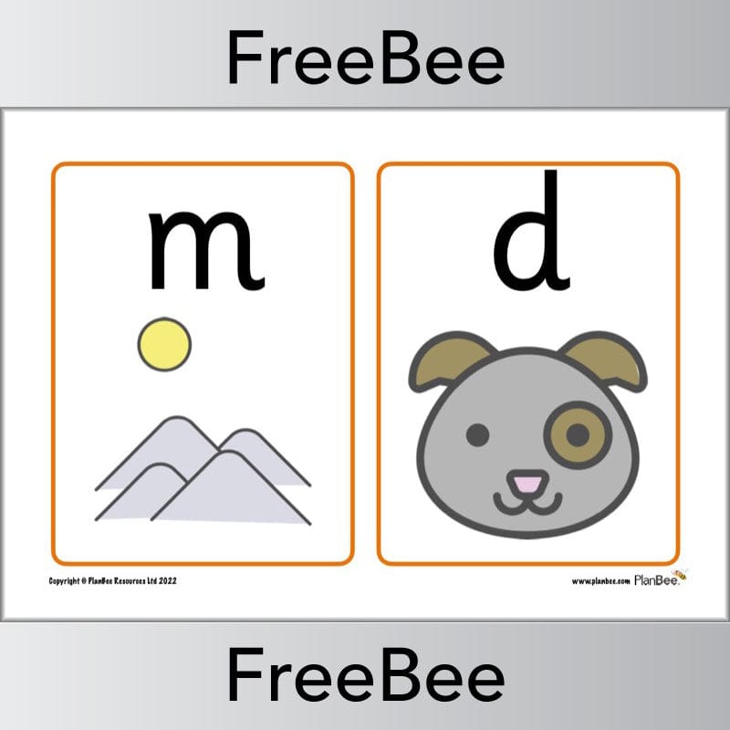 Free Phase 2 Printable Phonics Flashcards by PlanBee