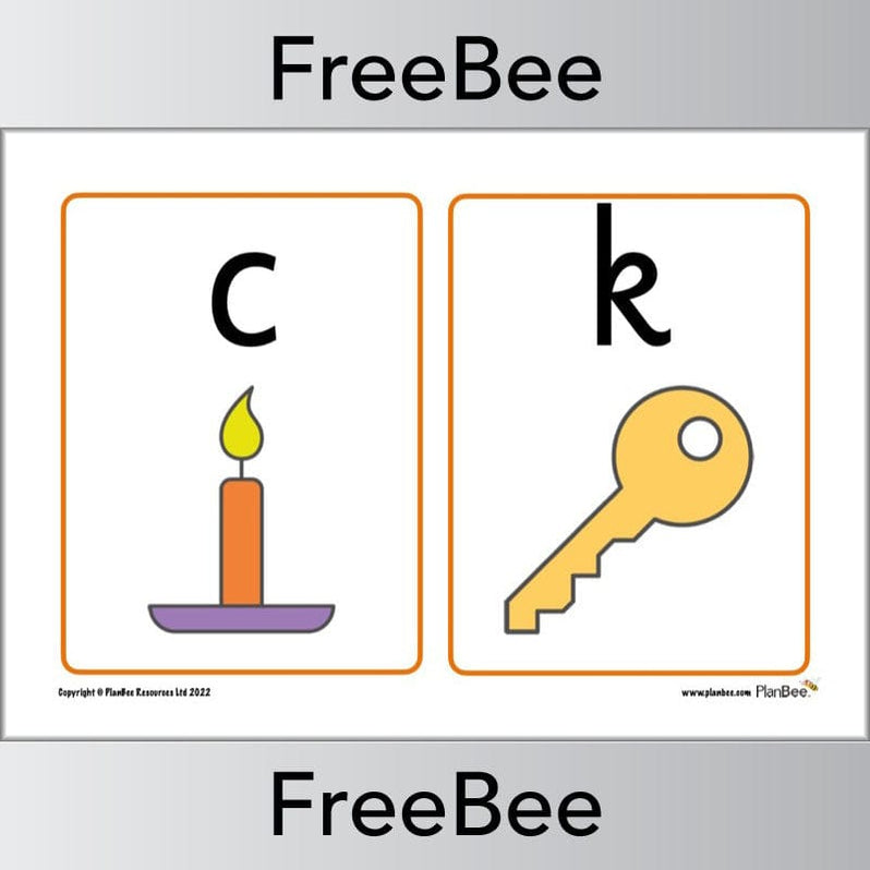 Free Printable Phonics Flashcards By PlanBee