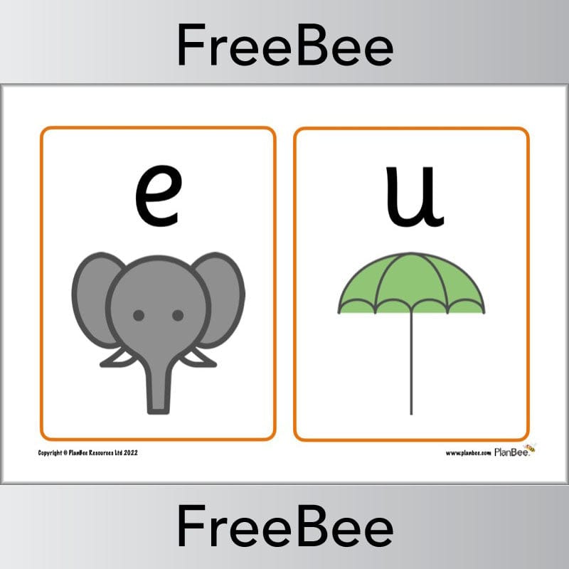 Free Phase 2 Printable Phonics Flashcards by PlanBee