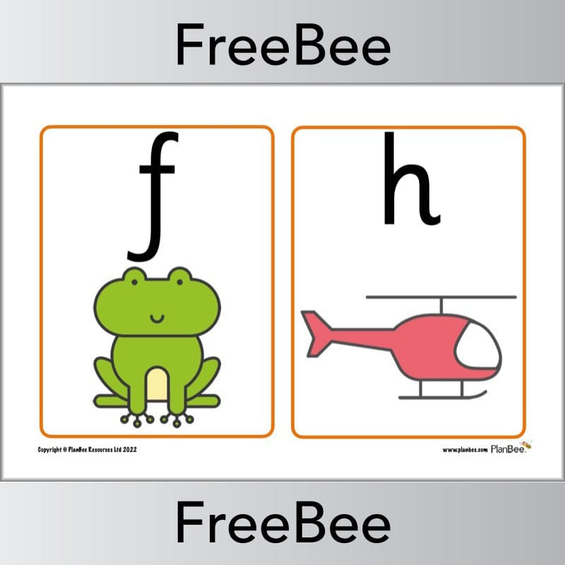 Free Phase 2 Printable Phonics Flashcards by PlanBee