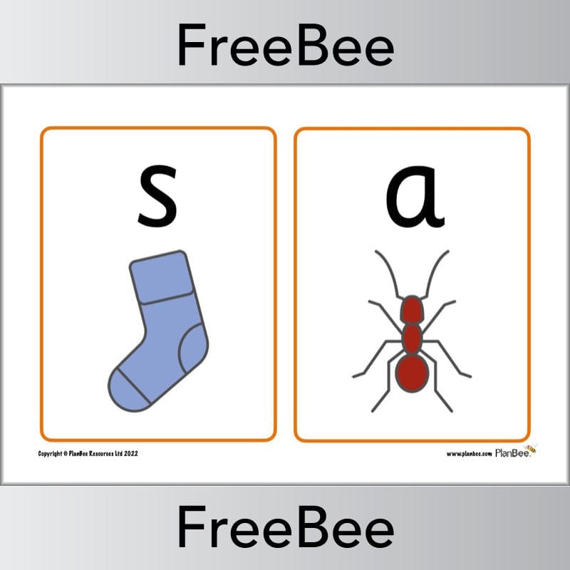 Free Phase 2 Printable Phonics Flashcards by PlanBee