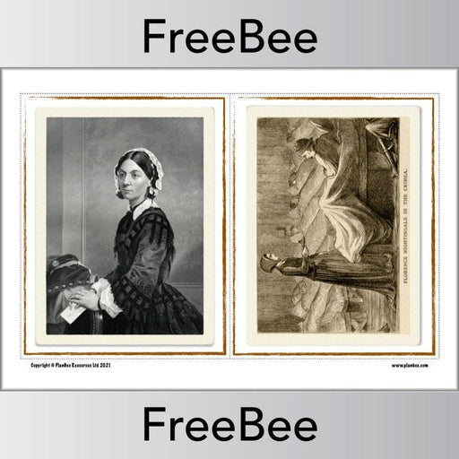 Pictures of Florence Nightingale Display Cards by PlanBee