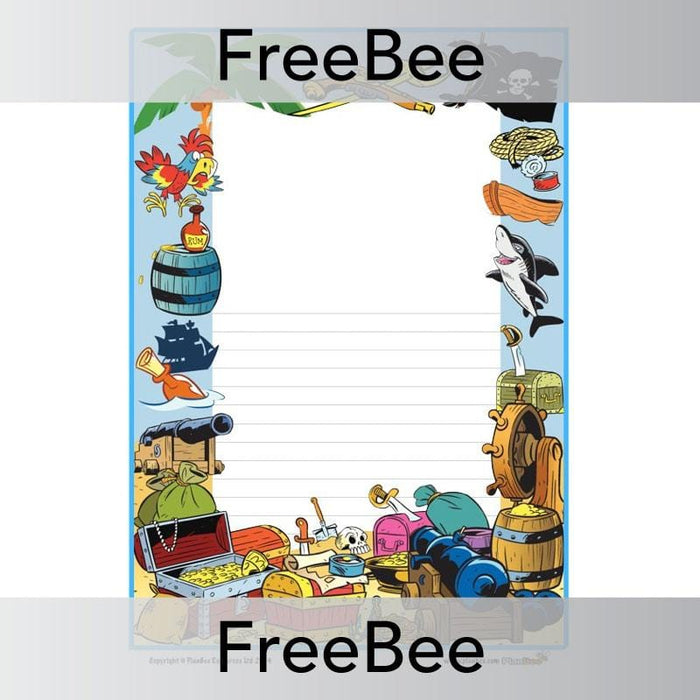 PlanBee Pirate Writing Frame | PlanBee FreeBees