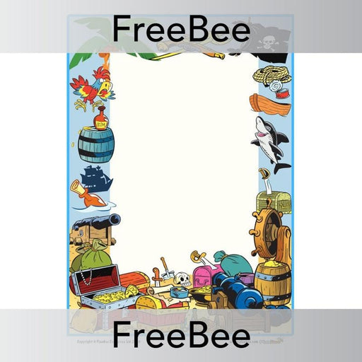 PlanBee Pirate Writing Frame | PlanBee FreeBees