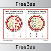 FREE Pizza Fractions KS1 Fraction Cards by PlanBee