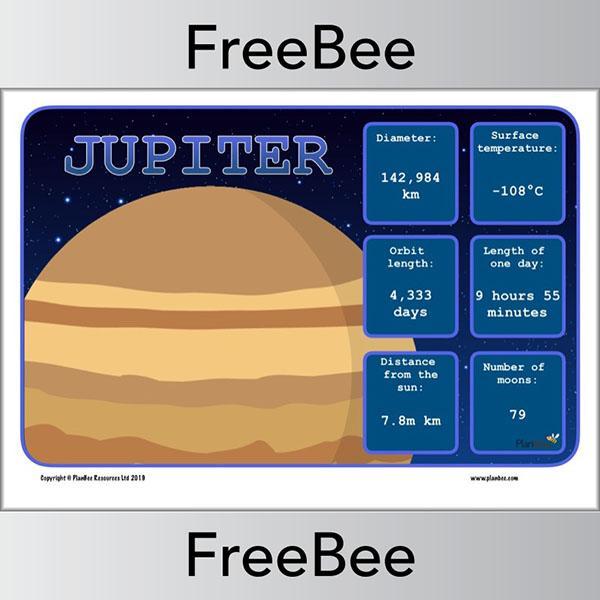 PlanBee FREE Solar System Display Posters - Planet Facts by PlanBee