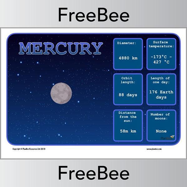 PlanBee FREE Solar System Display Posters - Planet Facts by PlanBee