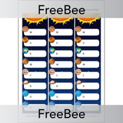 PlanBee Free Planet Mnemonic Strips by PlanBee