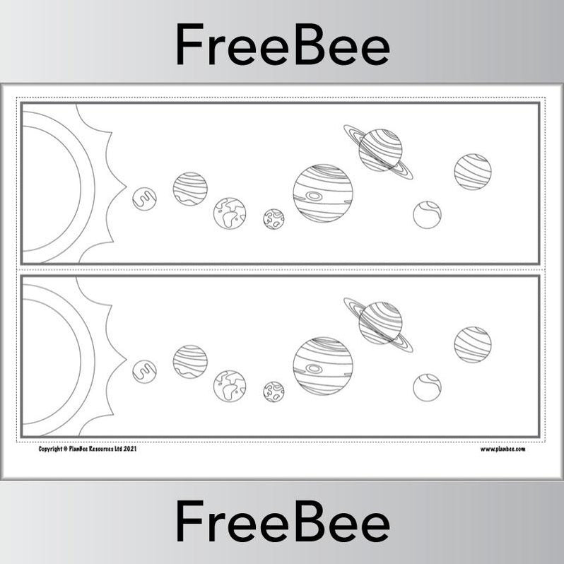 FREE Solar System Planets in Order Poster by PlanBee