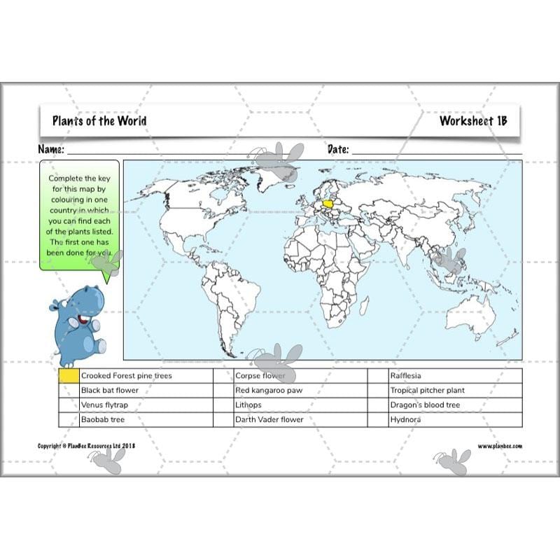 PlanBee Plants of the World: Plants KS2 Geography lessons by PlanBee
