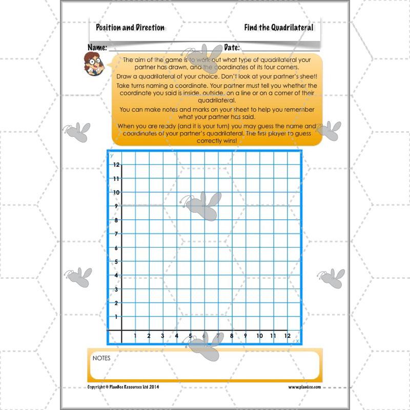 PlanBee Position and Direction Year 4 Maths Lessons | PlanBee
