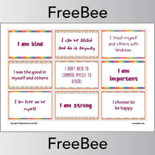 FREE Positive Affirmations for Kids Cards by PlanBee