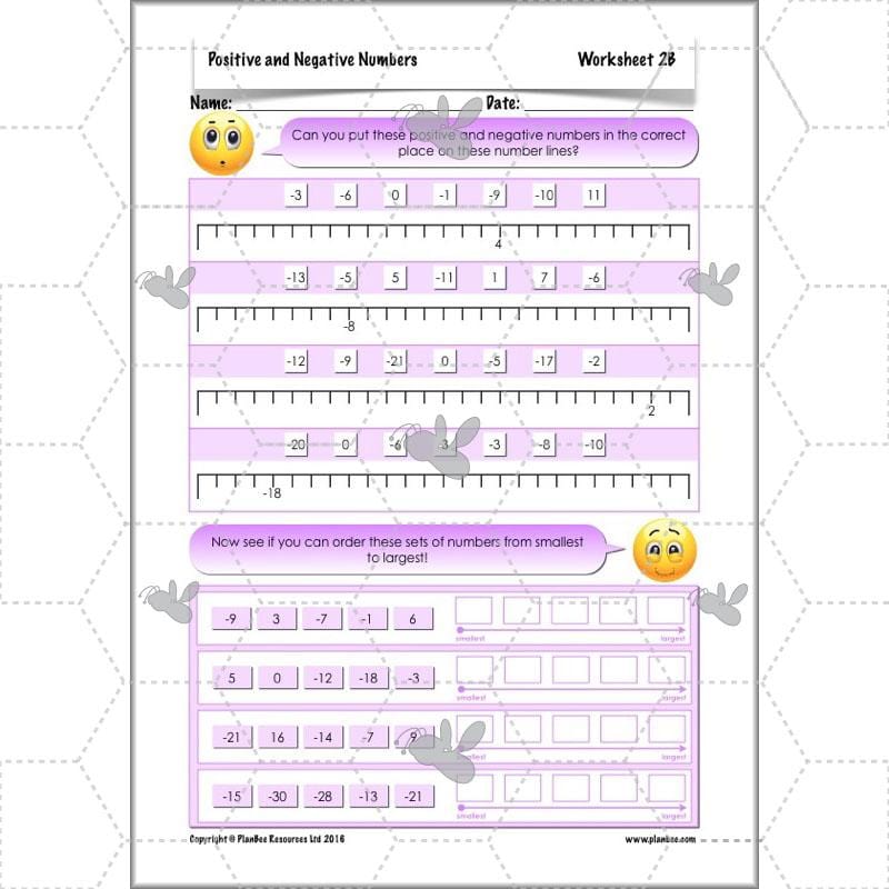PlanBee Positive and Negative Numbers Year 5 Maths | PlanBee