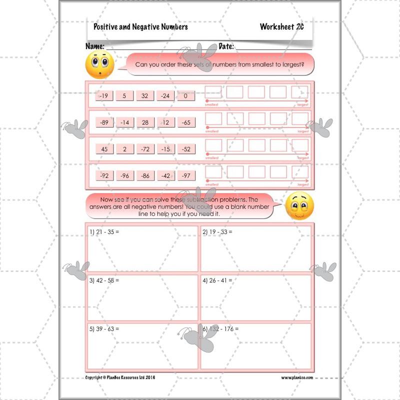 PlanBee Positive and Negative Numbers Year 5 Maths | PlanBee