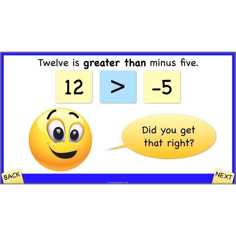 PlanBee Positive and Negative Numbers Year 5 Maths | PlanBee