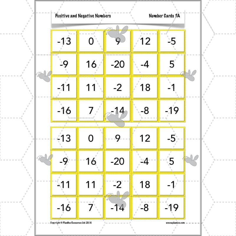 PlanBee Positive and Negative Numbers Year 5 Maths | PlanBee