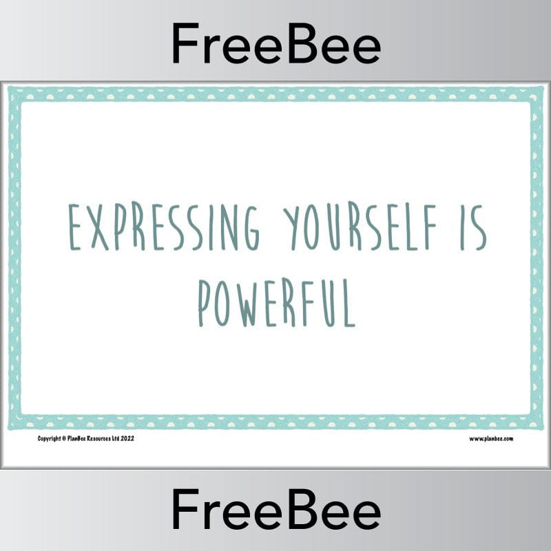 PlanBee FREE Positive Posters for Girls by PlanBee