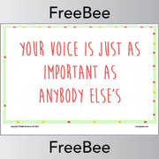 PlanBee FREE Positive Posters for Girls by PlanBee
