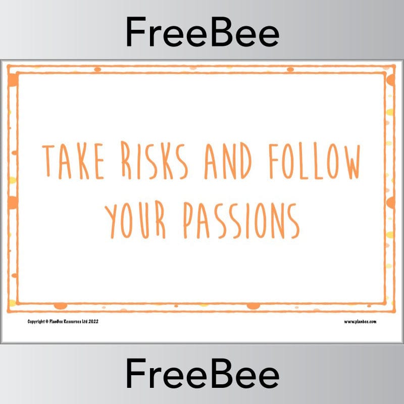 PlanBee FREE Positive Posters for Girls by PlanBee