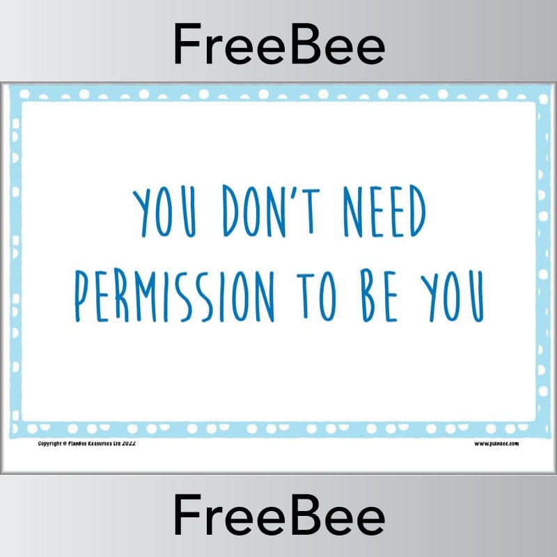 PlanBee FREE Positive Posters for Girls by PlanBee