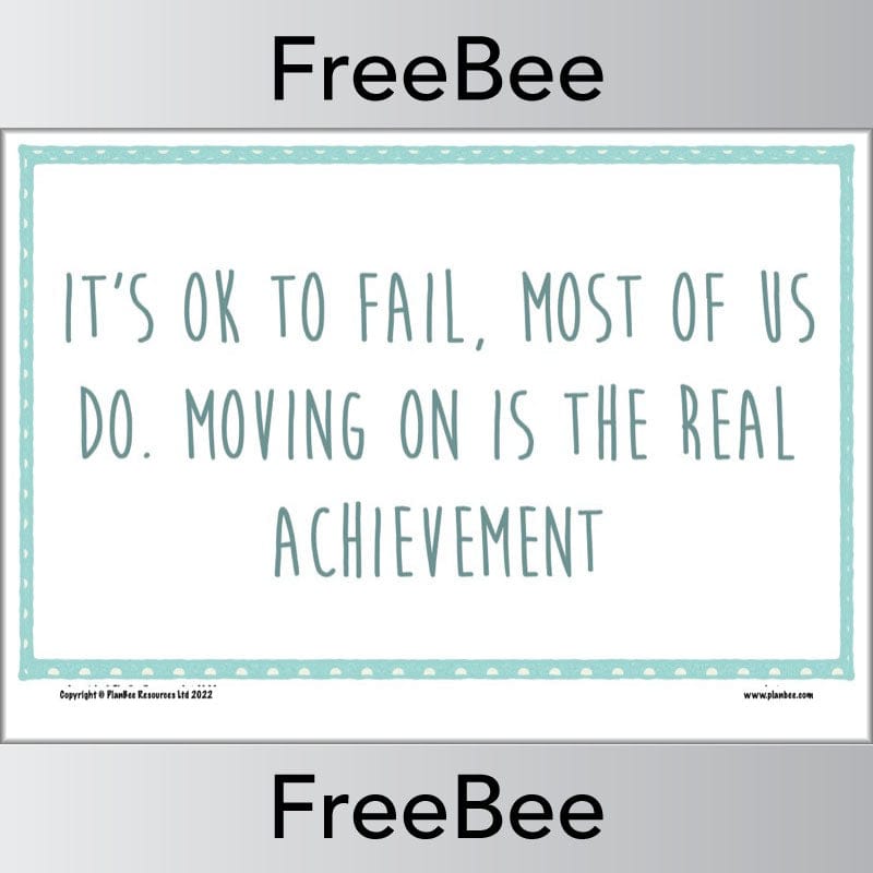 PlanBee FREE Positive Posters for Girls by PlanBee