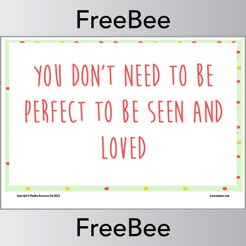 PlanBee FREE Positive Posters for Girls by PlanBee