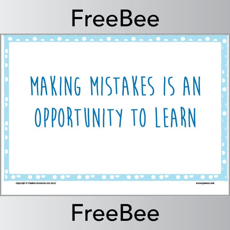 PlanBee FREE Positive Posters for Girls by PlanBee