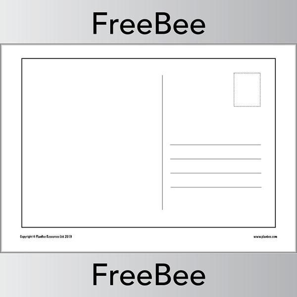 Free blank postcard templates for KS1 KS2 children PlanBee