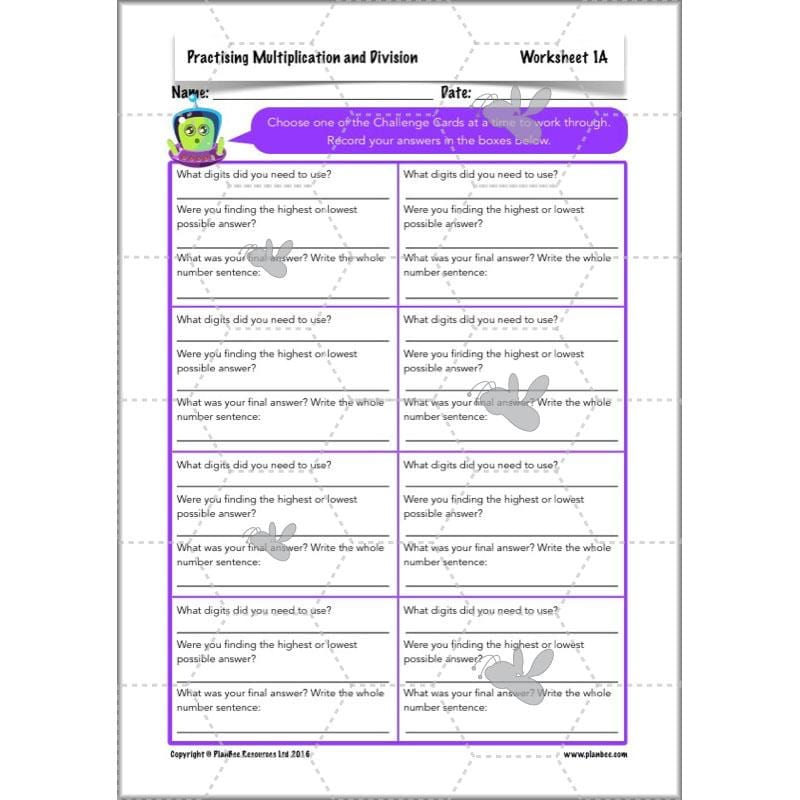 PlanBee Practising Multiplication & Division - Year 6 Maths Lesson Planning
