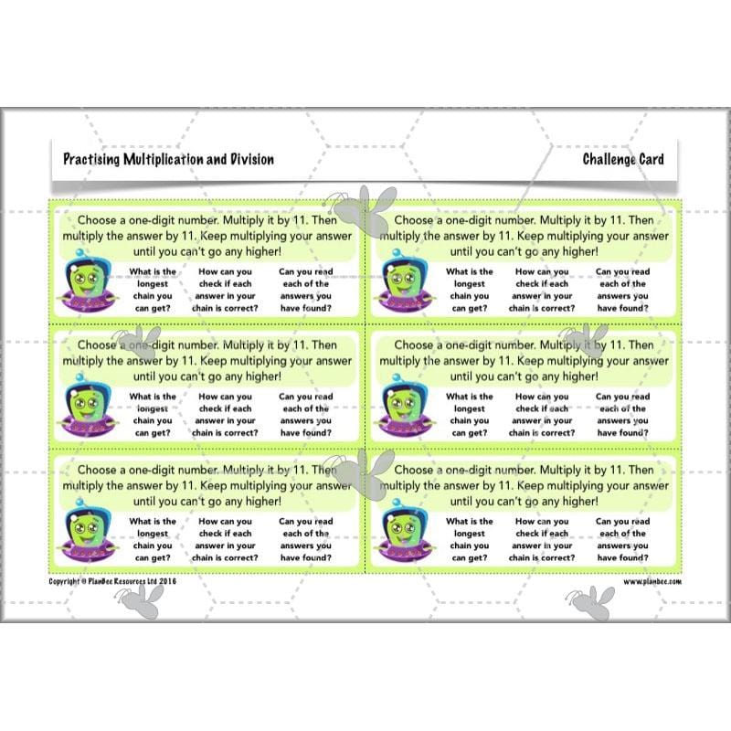 PlanBee Practising Multiplication & Division - Year 6 Maths Lesson Planning