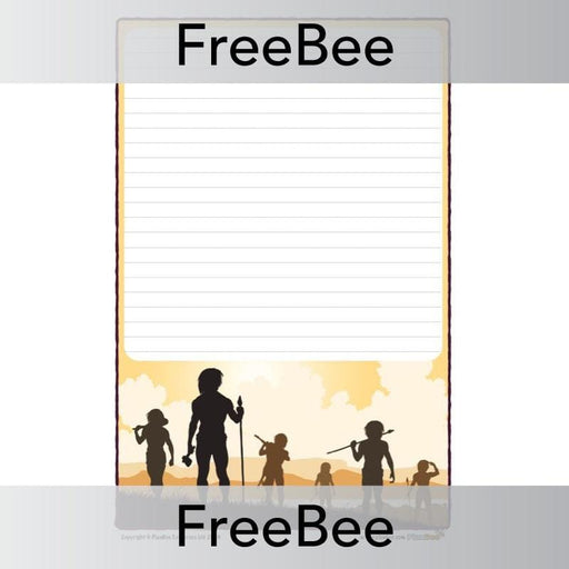 Free Stone Age Page Border Writing Frames by PlanBee