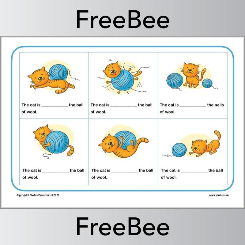 PlanBee Free Prepositions Poster Downloadable Resource by PlanBee