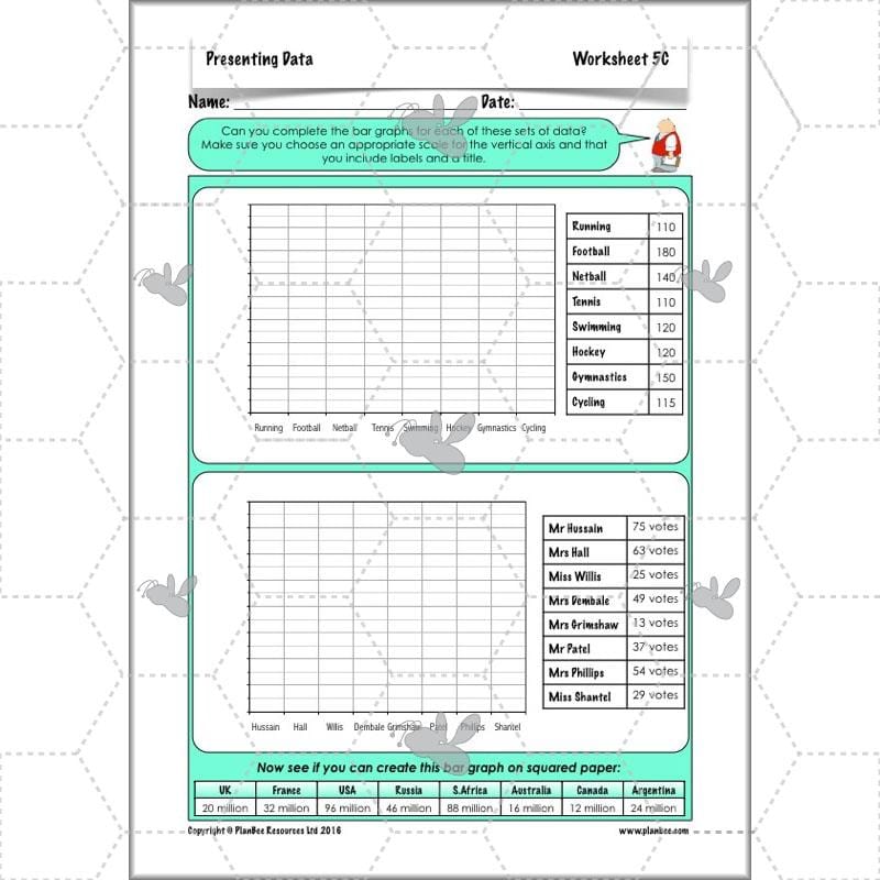 PlanBee Presenting Data Year 4 Statistics Lessons by PlanBee