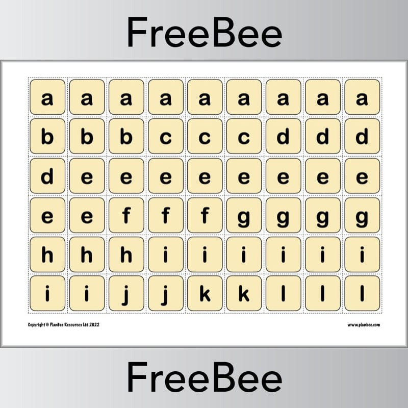 FREE Printable Letter Tiles | PlanBee
