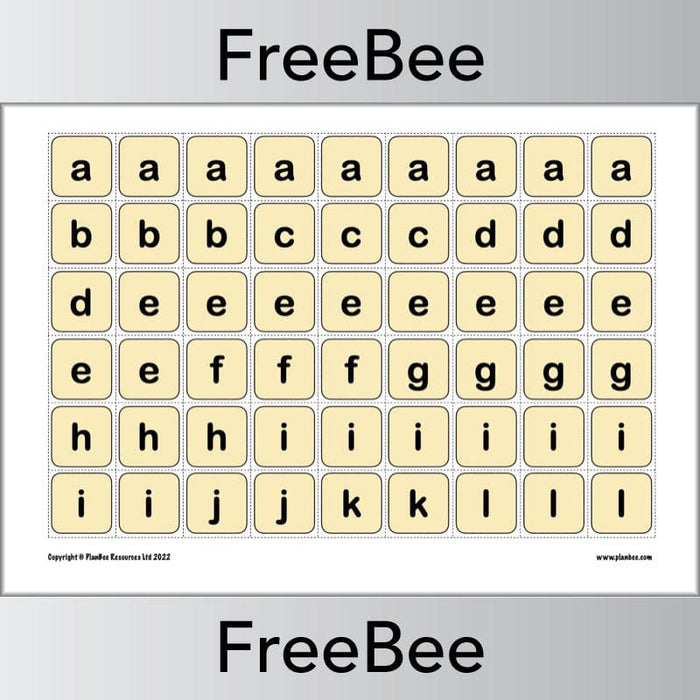 FREE Printable Letter Tiles PlanBee