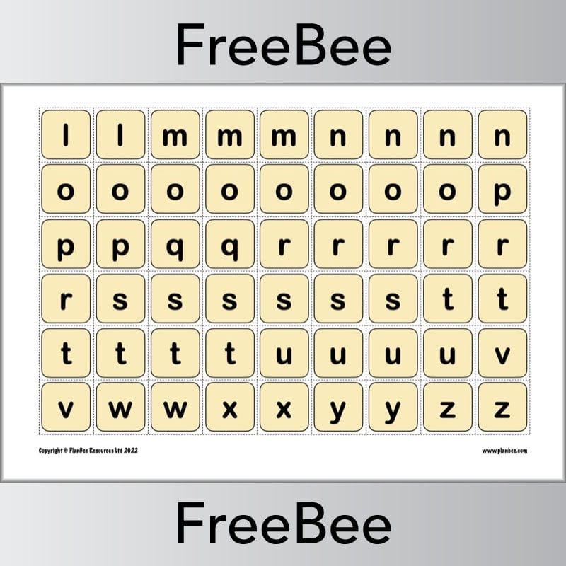 FREE Printable Letter Tiles | PlanBee