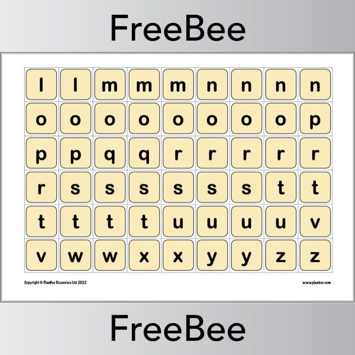 Letter Tiles Printable FREE Printable Letter Tiles | PlanBee