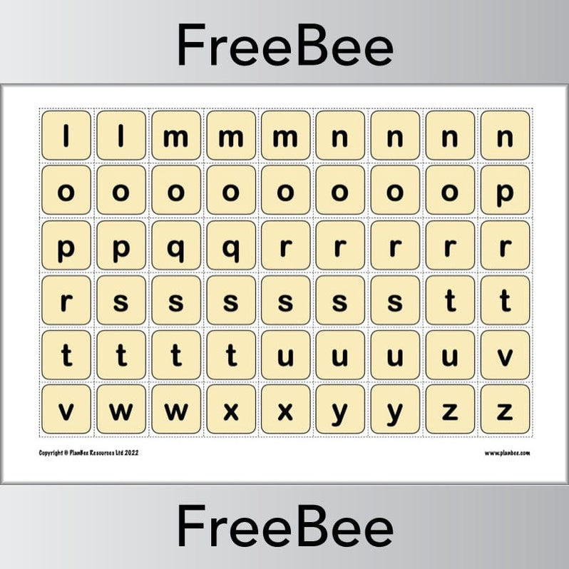 Letter Tiles Printable FREE Printable Letter Tiles | PlanBee
