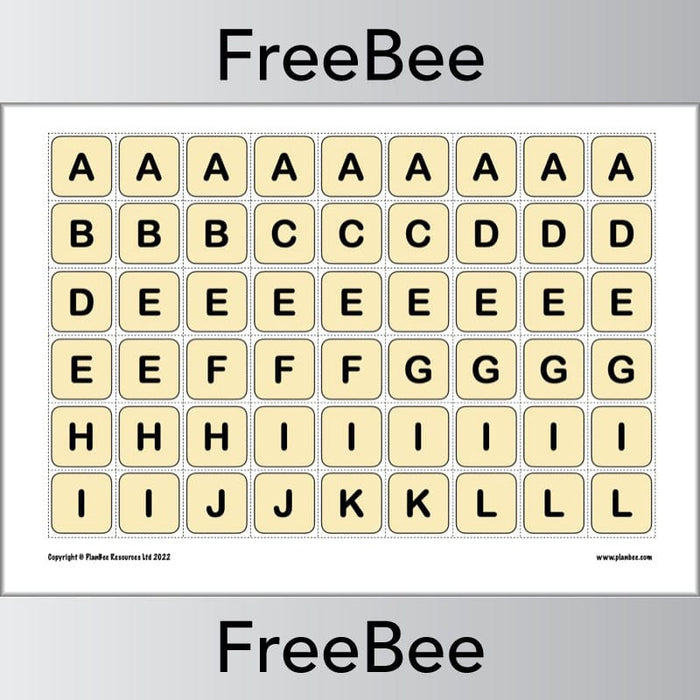 FREE Printable Letter Tiles | PlanBee free-printable-letter-tiles-planbee