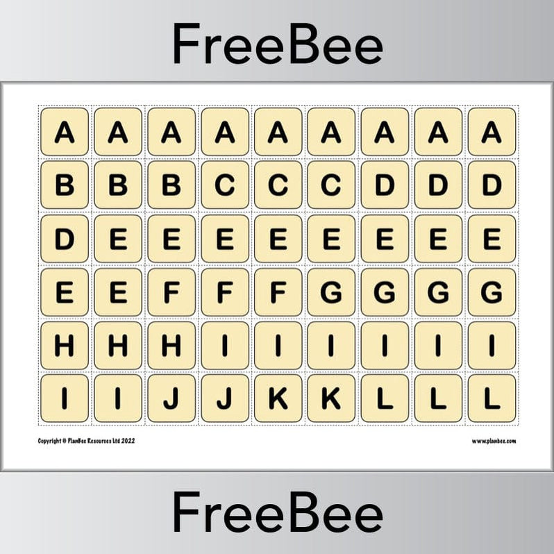 FREE Printable Letter Tiles PlanBee