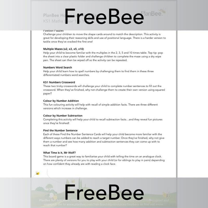 Teaching Packs For Home Learning By PlanBee