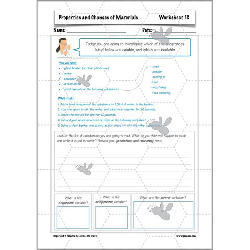 PlanBee Properties and Changes of Materials Year 5 Science | PlanBee