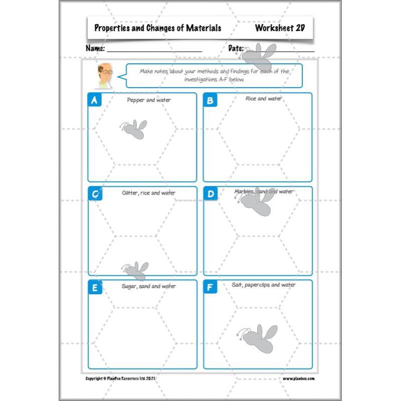 PlanBee Properties and Changes of Materials Year 5 Science | PlanBee