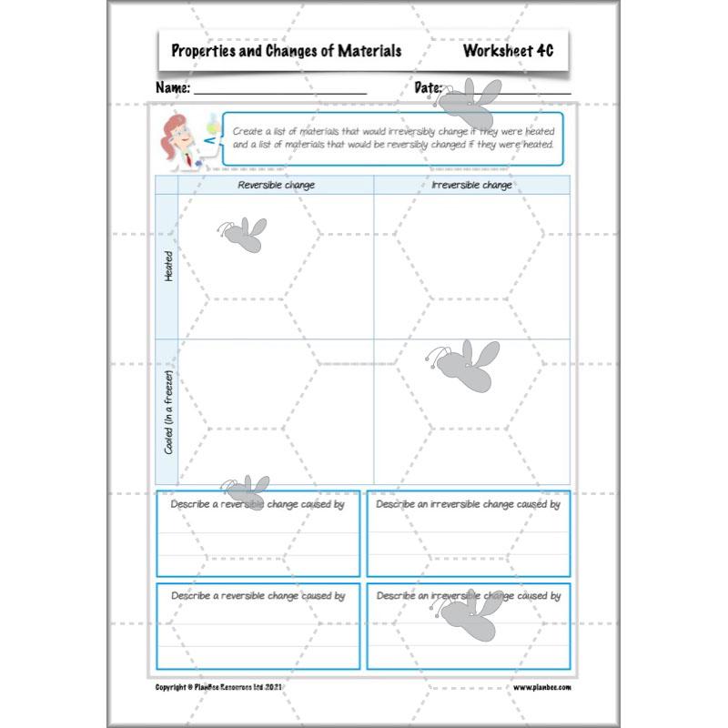 PlanBee Properties and Changes of Materials Year 5 Science | PlanBee