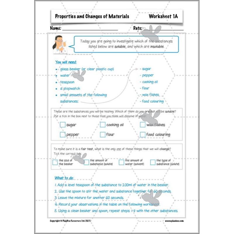 PlanBee Properties and Changes of Materials Year 5 Science | PlanBee